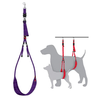 Black Dog Grooming Body Adjustable Dog Sling Purple image