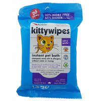 Petkin Kitty Wipes Soft & Gentle Instant Pet Bath 20 Pack image