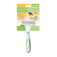 Andis Flexible Rake Comb Pet Dog Grooming Tool White Green image