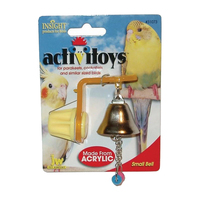 JW Pet Insight Activitoys Hanger w/ Small Bell Bird Toy for Small Birds image