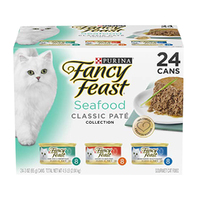 Fancy Feast Classic Seafood Pate Multi Pack Wet Cat Food 24 x 85g image