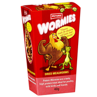 Peters Wormies Poultry Wild Birds & Lizards Dried Mealworms 5 x 40g image