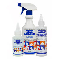 Vetsense Otiderm Wound & Ear Cleaner for Pet Horses Dogs & Cats - 3 Sizes image
