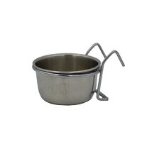 Zeez Stainless Steel Coop Cup w/ Holder for Birds - 4 Sizes image
