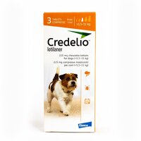 Credelio Ticks & Fleas Treatment Chewable Tablets for Dogs 5.5-11kg - 2 Sizes image