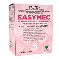 Abbey Easymec in Feed Broad Spectrum Wormer & Boticide for Horses 4 x 17.5g image