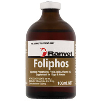 Ranvet Foliphos Dogs & Horses Folic Acid & Vitamin B12 Supplement 100ml image