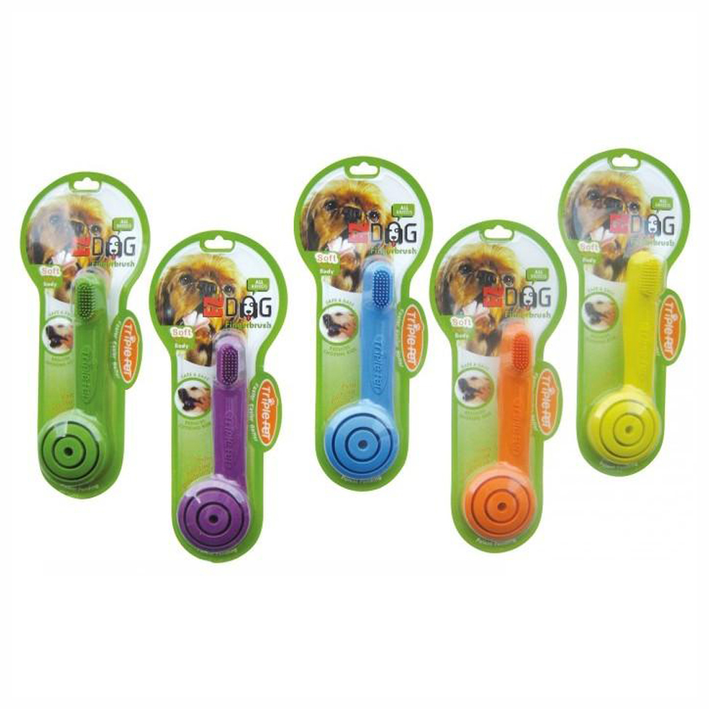 Triple pet ez dog toothbrush discount