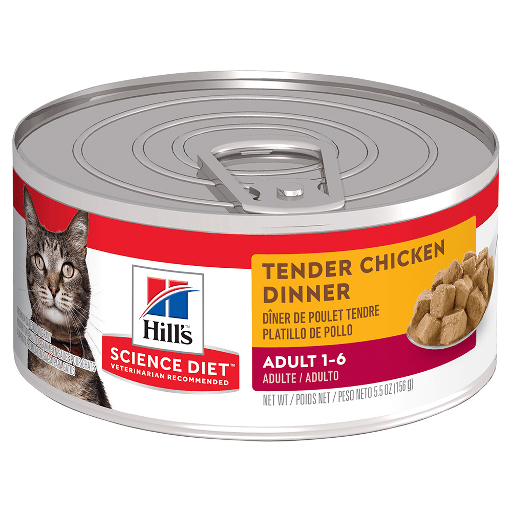 Hills Adult 1 Wet Cat Food Tender Chicken Dinner 24 X 156g 52742177014 Ebay