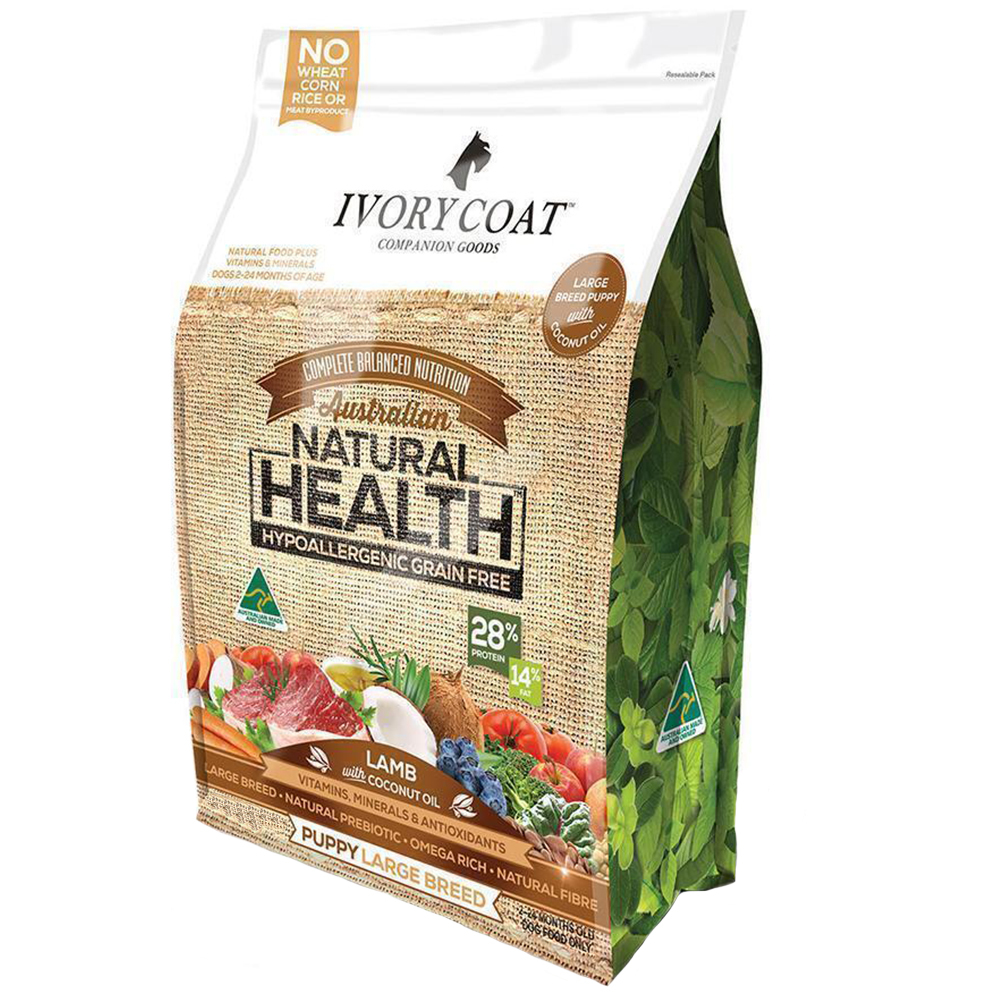 Ivory Coat Puppy Large Breed 2+ Months Grain Free Lamb 2 Sizes