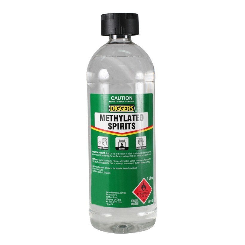 Diggers Methylated Spirits Cleaning Chemical Liquid Solution 3 Sizes