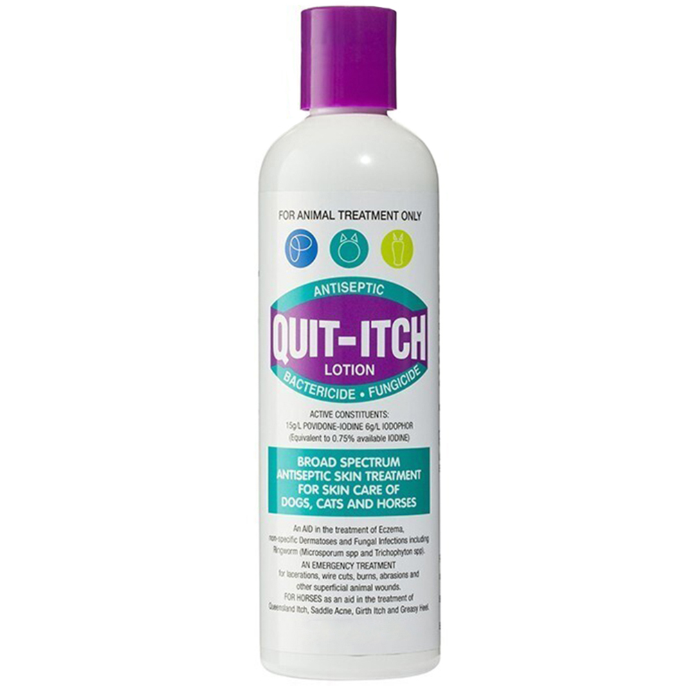Pharmachem Quit Itch Dogs Cats & Horses Antiseptic Lotion 3 Sizes