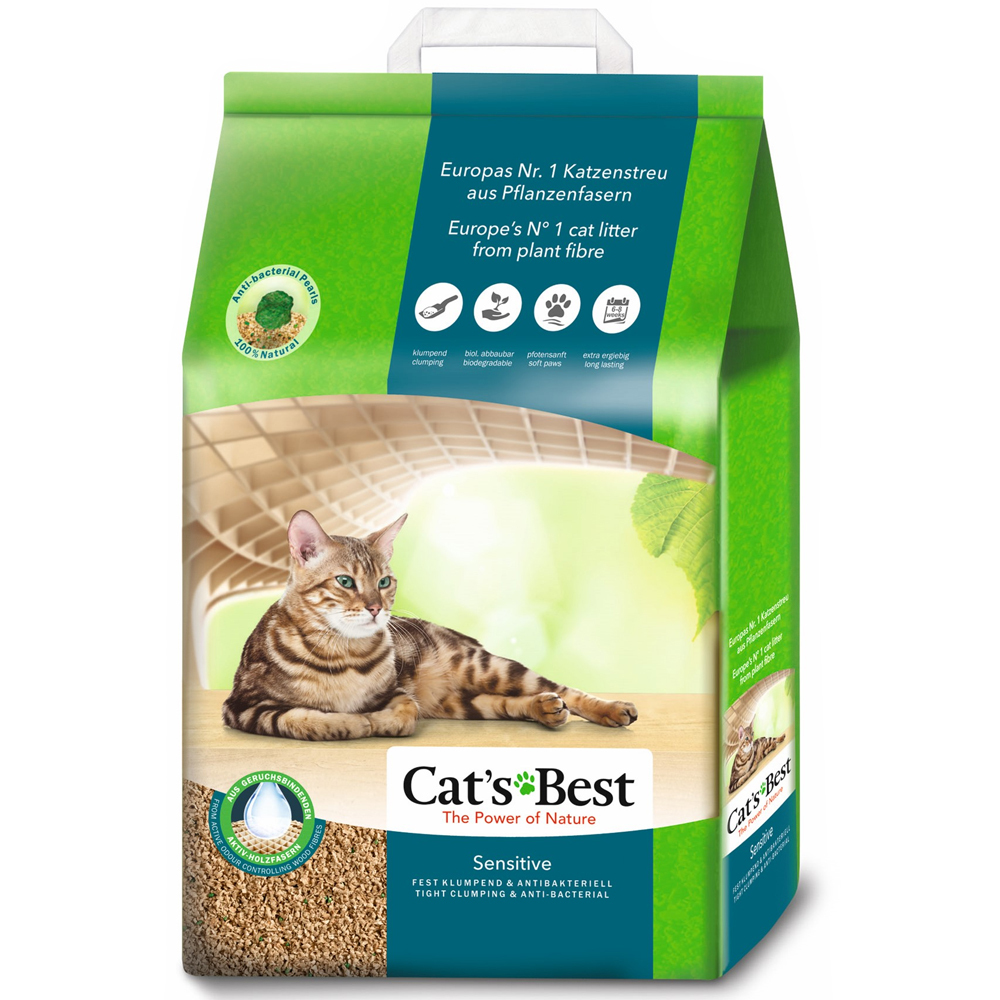 Cats Best Sensitive Bio Degradable Compostable Kitty Litter 2 Sizes