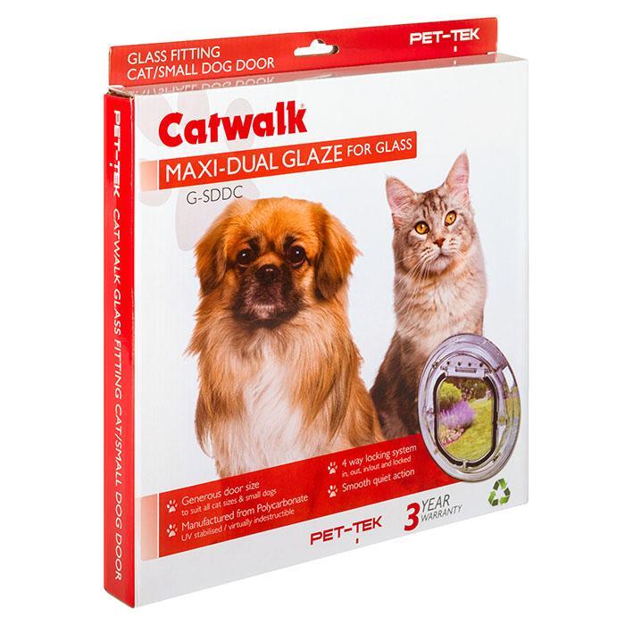 PetTek Glass Fitting Pet Door MaxiDual Glaze for Glass 2 Colours