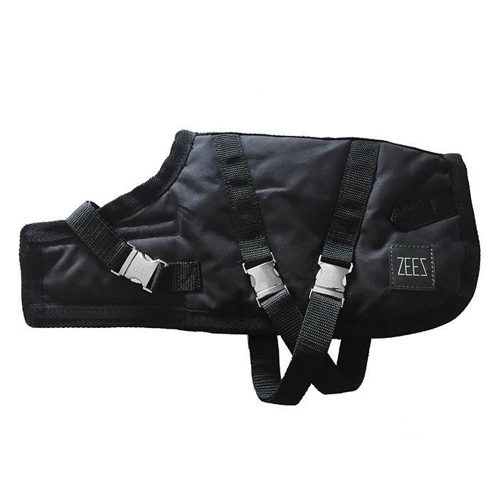 Zeez Supreme Waterproof Dog Coat Oil Skin/Black 12 Sizes