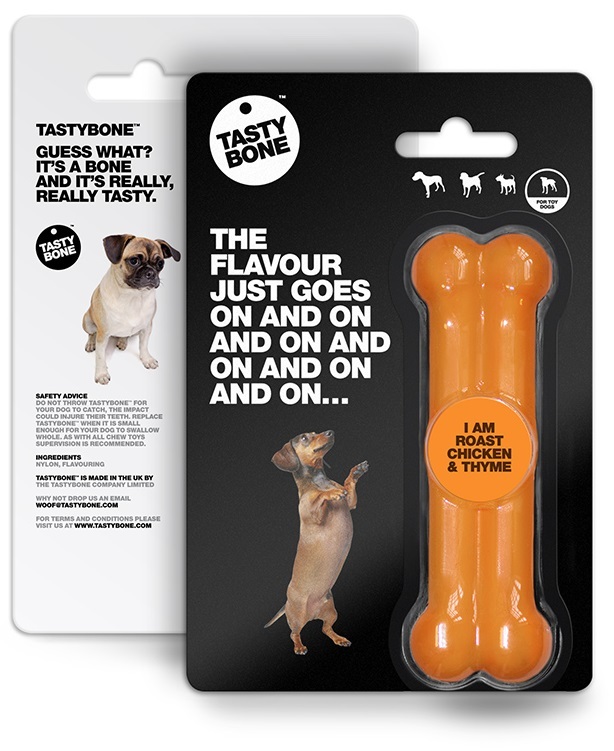 Tasty Bone Nylon Roast Chicken & Thyme Dental Care Dog Chew 3 Sizes