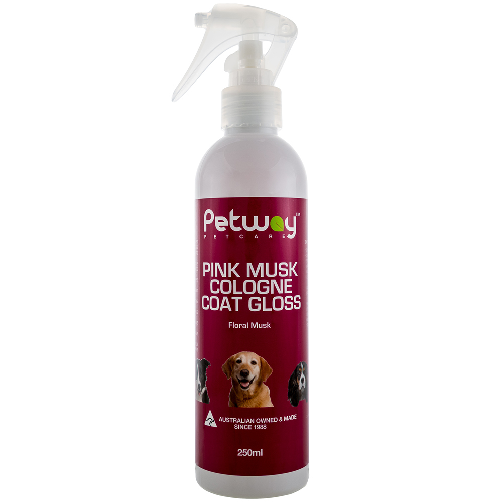 Petway Petcare Pink Musk Cologne Coat Gloss Dog Spray 2 Sizes