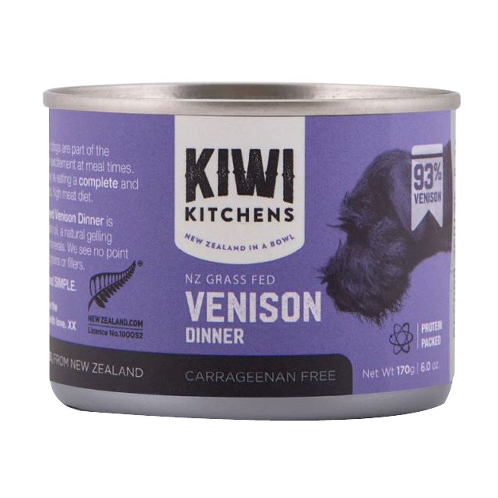 Kiwi Kitchens Grass Fed Venison Dinner Canned Wet Dog Food 2 Sizes