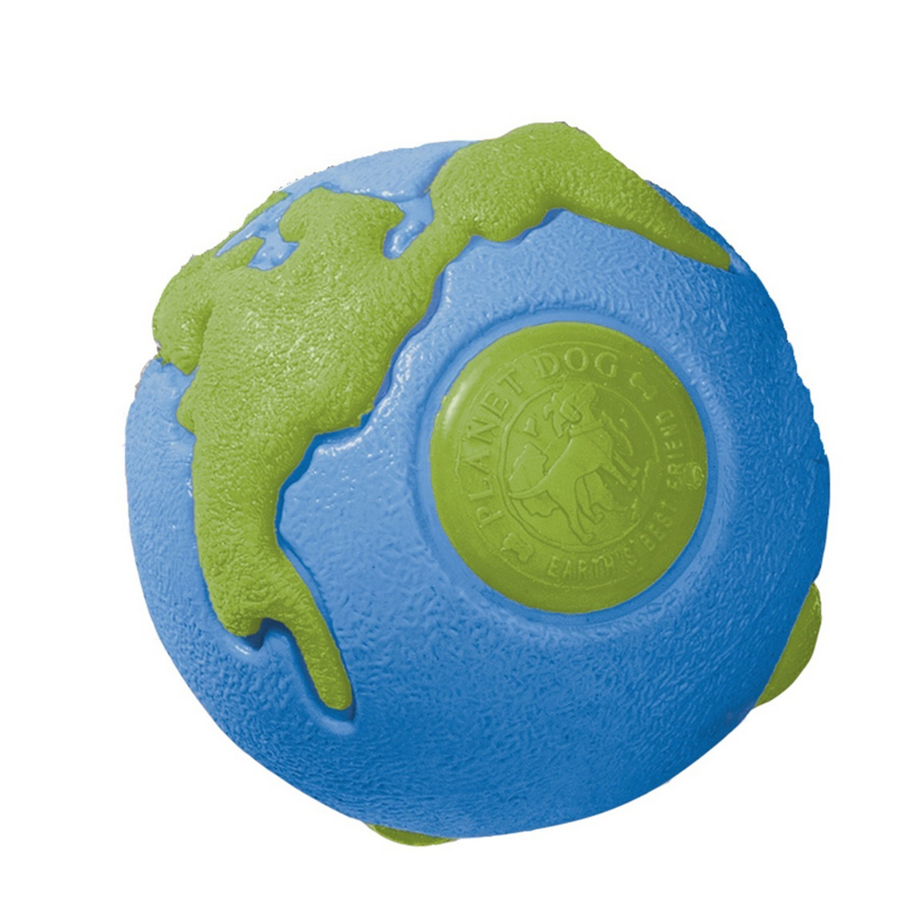 Planet Dog Orbee-Tuff Planet Ball Treat Dispenser Dog Toy Blue & Green ...