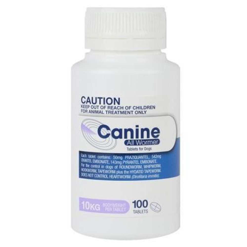 Value Plus Canine Allwormer Tablets Purple for Dogs 10kg 4 Sizes