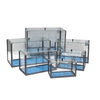 iPetz Fish Tanks with Glass Lid & Easy Lift-Off Handle Set of 6 image