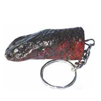 Urs Red Bellied Black Snake Head Key Ring Accessory Gift image