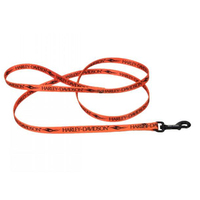 Harley Davidson Nylon Dog Lead 3/8 Inch Orange Block image