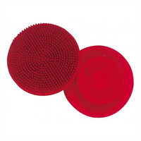 Prestige Pet Rubber Face Grooming Brush for Horses Red image