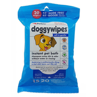 Petkin Doggy Wipes Soft & Gentle Instant Pet Bath 20 Pack image