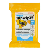 Petkin Doggy Sunwipes SP15 Sunscreen for Dogs 20 Pack image