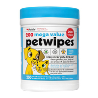 Petkin Mega Value Pet Wipes for Dogs & Cats 200 Pack image