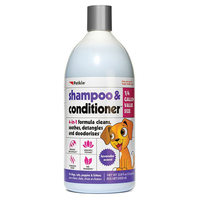 Petkin Shampoo & Conditioner Lavender for Dogs Cats Puppies & Kittens 1L image