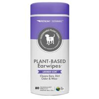 Petkin Plant-Based Ear Wipes for Cats & Dogs Lavender Scent 80 Pack image
