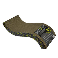 Scream S-Curve Cat Scratcher Loud Green/Black 55 x 23.5 x 12cm image