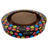 Scream Round Play Cat Scratcher Loud Multicolour 34 x 5.2cm image