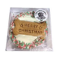 Huds & Toke Merry Christmas Frosted Doggy Cake Pet Dog Treats 12cm image
