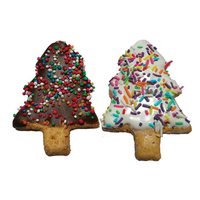 Huds & Toke Carob & Yoghurt Frosted Xmas Tree Dog Treat Bulk 36 Pack image