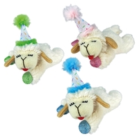 Multipet Birthday Lamb Chop Pet Cat Toy with Catnip Assorted 10cm image