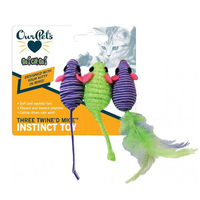 Our Pets Go Cat Go Three Twined Mice Instinct Cat Toy 21cm image