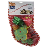 Kitty Play Christmas Cat Toy Stocking Gift Interactive Play 10 Pack image