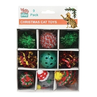 Kitty Play Christmas Box Interactive Play Pet Cat Toy 9 Pack image