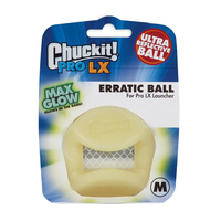 Chuckit Pro LX Erratic Ball Max Glow Dog Toy for Pro LX Launcher Medium image