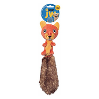 JW Pet Crackle Heads Plush Squirrel Dog Squeaker Toy Medium image