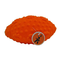 Scream Velvet Football Dog Squeaker Toy Loud Orange 12cm image