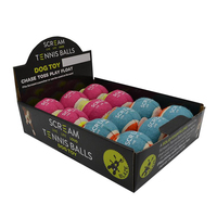 Scream Tennis Ball Counter Display Dog Toy Assorted 12 Pack Medium 6.5cm image