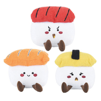 HugSmart Fuzzy Friendz Foodie Japan Sushi Set Plush Dog Squeaker Toy image
