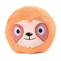 HugSmart Super Ball Zoo Ball Sloth Interactive Plush Dog Squeaker Toy 10cm image