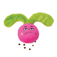 HugSmart Fuzzy Friendz Feisty Veggie Radish Plush Dog Squeaker Toy image