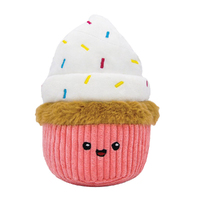 HugSmart Fuzzy Friendz Pooch Sweets Cupcake Plush Dog Squeaker Toy image