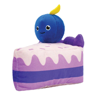 HugSmart Fuzzy Friendz Pooch Sweets Blueberry Cake Plush Dog Squeaker Toy image
